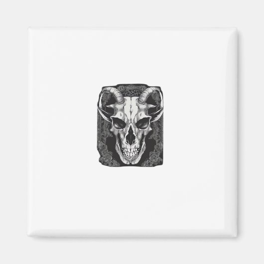 Whimsigoth Skull Gothic Ästhetik Design Classic Magnet (Vorne)