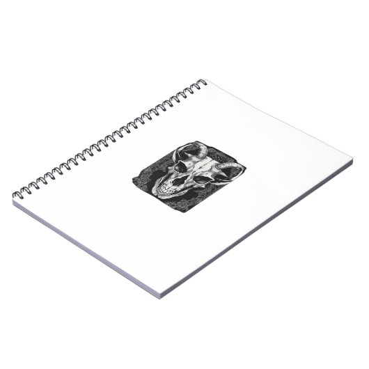 Whimsigoth Skull Gothic Ästhetik Design Classic Notizblock (Linke Seite)