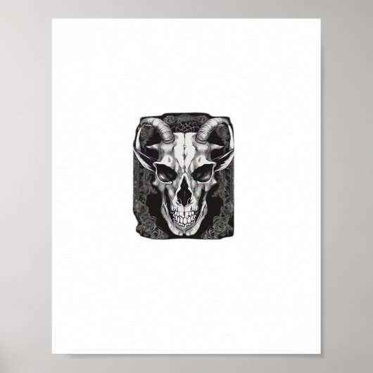 Whimsigoth Skull Gothic Ästhetik Design Classic Poster (Vorne)