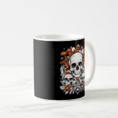 Whimsigoth Skulls & Mushrooms Vintag Botanische As Kaffeetasse (VorderseiteRechts)