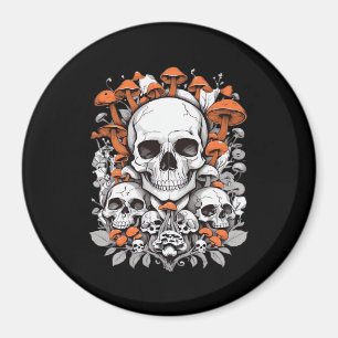 Whimsigoth Skulls & Mushrooms Vintag Botanische As Magnet