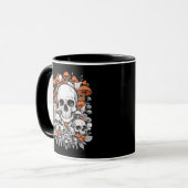 Whimsigoth Skulls & Mushrooms Vintag Botanische As Tasse (Vorderseite Links)