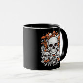 Whimsigoth Skulls & Mushrooms Vintag Botanische As Tasse (VorderseiteRechts)