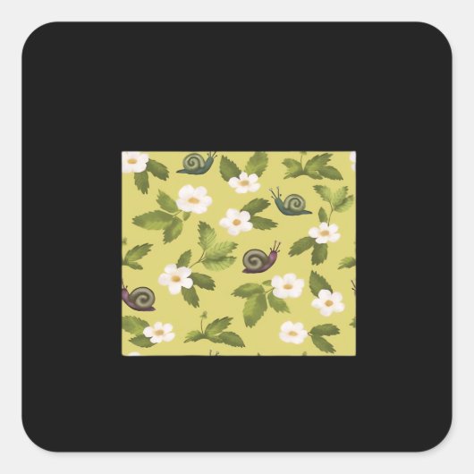 Whimsigoth Snail Classic Quadratischer Aufkleber (Vorderseite)