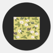 Whimsigoth Snail Classic Runder Aufkleber (Vorderseite)