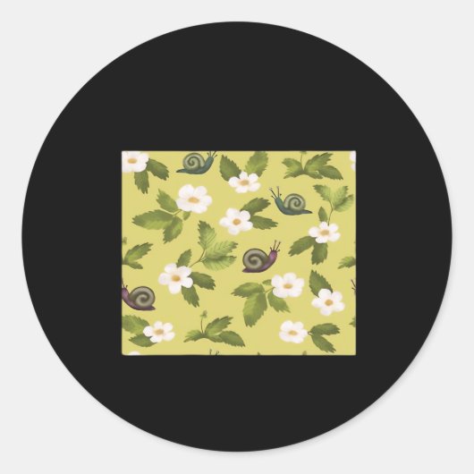 Whimsigoth Snail Classic Runder Aufkleber (Vorderseite)