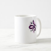 Whimsigoth Snake Blume Classic Kaffeetasse (VorderseiteRechts)