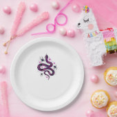 Whimsigoth Snake Blume Classic Pappteller (Party)