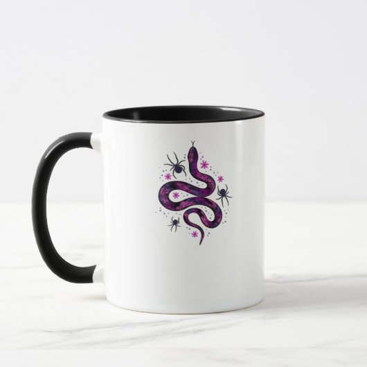 Whimsigoth Snake Blume Classic Tasse (Links)