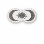 Whimsigoth Sonne und Mond Aufkleber (Vorderseite)
