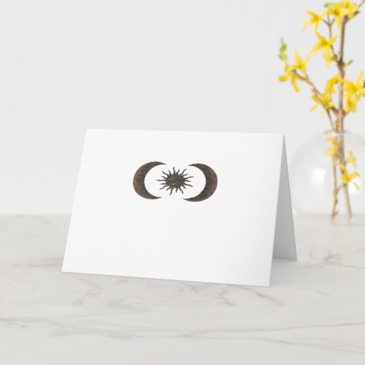 Whimsigoth Sonne und Mond Karte (Gelbe Blume)