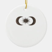 Whimsigoth Sonne und Mond Keramik Ornament (Vorne)
