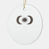 Whimsigoth Sonne und Mond Keramik Ornament (Links)