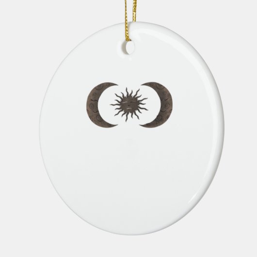 Whimsigoth Sonne und Mond Keramik Ornament (Links)