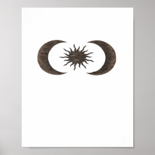 Whimsigoth Sonne und Mond Poster