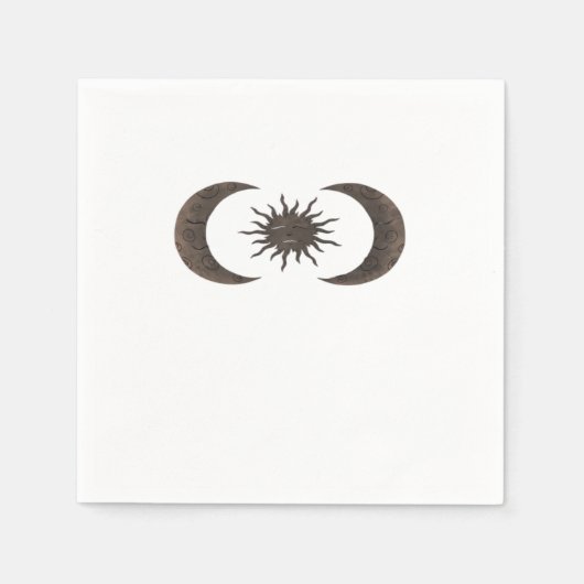 Whimsigoth Sonne und Mond Serviette (Vorderseite)