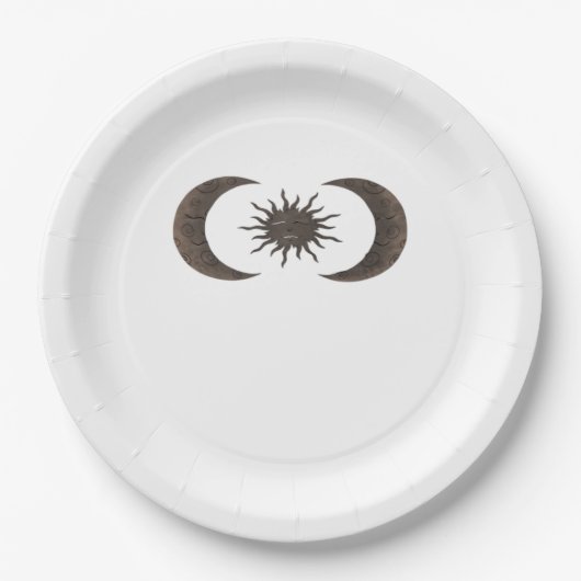 Whimsigoth Sonne und Monde Pappteller (Vorderseite)