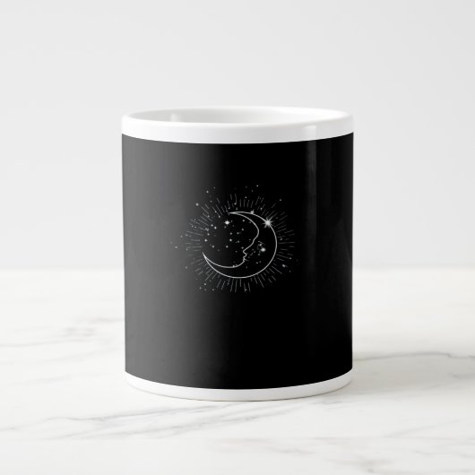 Whimsigoth Starry Night Moon Witchy Classic Jumbo-Tasse (Vorderseite)