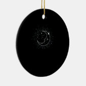 Whimsigoth Starry Night Moon Witchy Classic Keramik Ornament (Rechts)