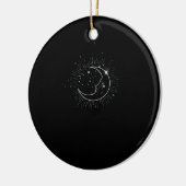 Whimsigoth Starry Night Moon Witchy Classic Keramik Ornament (Links)