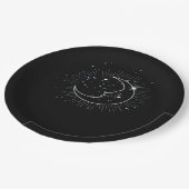 Whimsigoth Starry Night Moon Witchy Classic Pappteller (Schrägansicht)