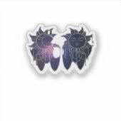 Whimsigoth Starry Night Sun Moon Witchy Classic Aufkleber (Vorderseite)