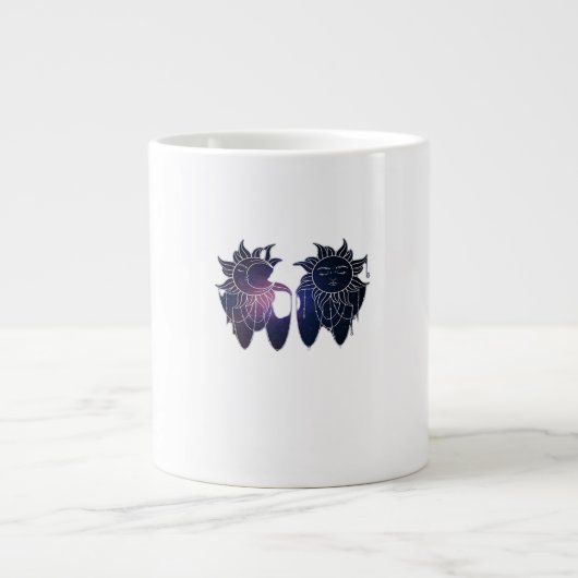 Whimsigoth Starry Night Sun Moon Witchy Classic Jumbo-Tasse (Vorderseite)
