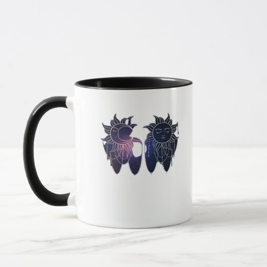 Whimsigoth Starry Night Sun Moon Witchy Classic Tasse (Links)