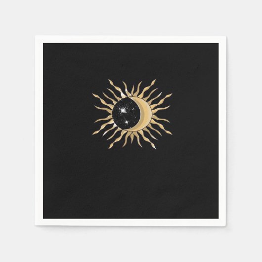 Whimsigoth Sun Moon Space Classic Serviette (Vorderseite)