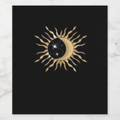 Whimsigoth Sun Moon Space Classic Weinetikett (Einzelnes Label)