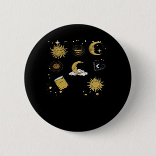 Whimsigoth Sun Moon Witchy Classic Button
