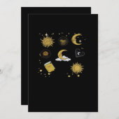 Whimsigoth Sun Moon Witchy Classic Feiertagskarte (Vorne/Hinten)