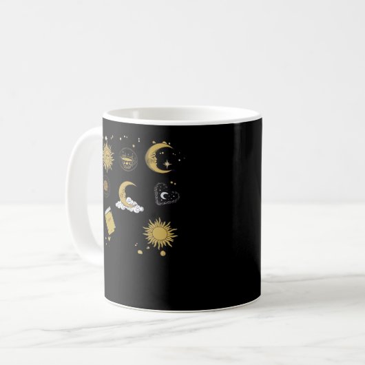 Whimsigoth Sun Moon Witchy Classic Kaffeetasse (Vorderseite Links)
