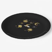 Whimsigoth Sun Moon Witchy Classic Pappteller (Schrägansicht)