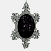 Whimsigoth Sun Moon Witchy Classic Schneeflocken Zinn-Ornament (Links)