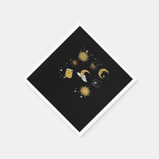 Whimsigoth Sun Moon Witchy Classic Serviette (Ecke)