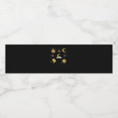 Whimsigoth Sun Moon Witchy Classic Wasserflaschenetikett (Einzelnes Label)