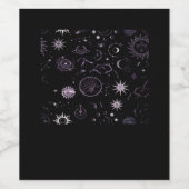 Whimsigoth Sun Moon Witchy Classic Weinetikett (Einzelnes Label)