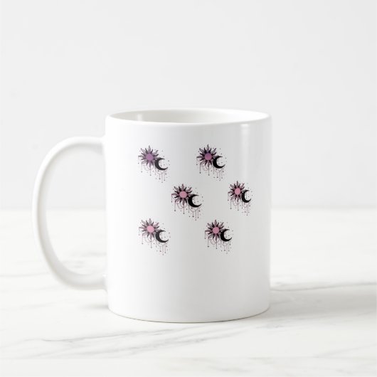 Whimsigoth Sun Moon Witchy Kaffeetasse (Links)
