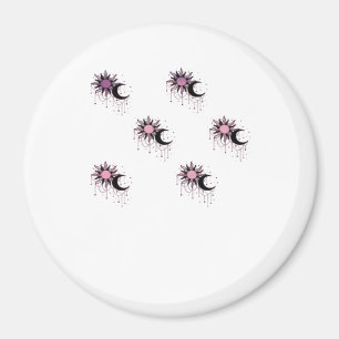 Whimsigoth Sun Moon Witchy Magnet