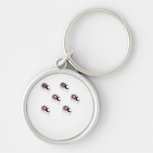 Whimsigoth Sun Moon Witchy Schlüsselanhänger (Vorne)