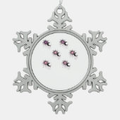 Whimsigoth Sun Moon Witchy Schneeflocken Zinn-Ornament (Vorderseite)