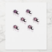 Whimsigoth Sun Moon Witchy Weinetikett (Einzelnes Label)