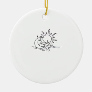 Whimsigoth Sun Sea Witchy Keramik Ornament