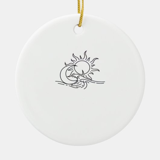 Whimsigoth Sun Sea Witchy Keramik Ornament (Vorne)