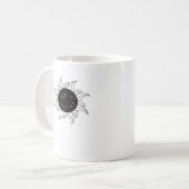 Whimsigoth Sun Space Mountains und Sonnenuntergang Kaffeetasse (Vorderseite Links)