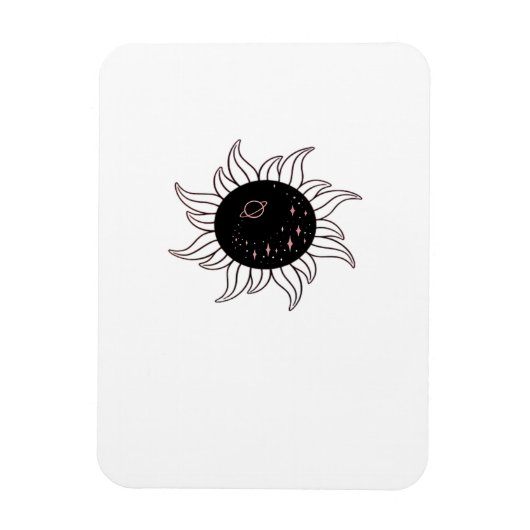 Whimsigoth Sun Space Mountains und Sonnenuntergang Magnet (Vertikal)