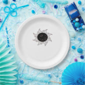 Whimsigoth Sun Space Mountains und Sonnenuntergang Pappteller (Party)