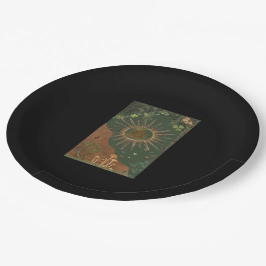 Whimsigoth Swirl Poster Pappteller (Schrägansicht)