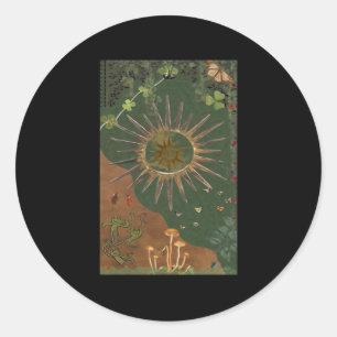 Whimsigoth Swirl Poster Runder Aufkleber